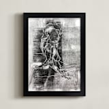"Figure on Figure" - Art Print in Noir by Allison Belolan - Framed
