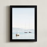 "Portofino Afternoon" - Art Print in Sky by Three Kisses Studio - Framed