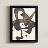 "Neutral Abstract" - Art Print in taupe by Cecily Hill Lowe - Framed