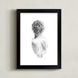 "Figure Drawing No.17" - Art Print in Graphite by Jess Blazejewski - Framed