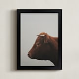 "Isla" - Art Print in Moody Grey by Amy Carroll - Framed