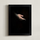 "hold my hand" - Art Print in Moody Gray by Gabriela Klafke - Framed