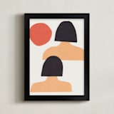 "Two Sisters" - Art Print in Summer sun orange by Elliot Stokes - Framed