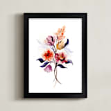 "Grecian Floral" - Art Print in Multi by Olivia Kanaley Inman - Framed