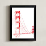 "Iconic" - Art Print in Ruby by Paul Berthelot - Framed
