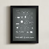 "The Art of Paper" - Art Print in Charcoal by R studio - Framed