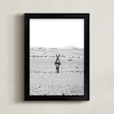 "I'm watching you" - Art Print in Black and White by Claudia Orengo - Framed