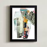 "Chorus Line Arnold" - Art Print in Taupe by Misty Hughes - Framed