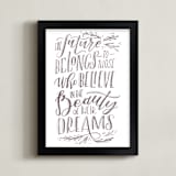 "The Beauty of Dreams" - Art Print in Mushroom by Grace Kreinbrink - Framed
