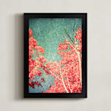 "Enchanted Woods I" - Art Print in Fall Leaves by Caroline Mint - Framed