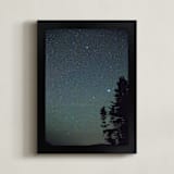 "Night Lights l" - Art Print in Night Sky by Debra Pruskowski - Framed