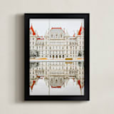 "Seeing Double" - Art Print in Saffron by Sadye Sagov - Framed