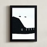 "River Stix" - Art Print in Snow by Robin Ott - Framed