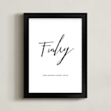 "Birth Order Favorite" - Personalized Art Print in Licorice by Alston Foster - Framed