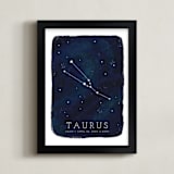 "Zodiac Constellation Taurus" - Personalized Art Print in Galaxy by Ashley Presutti Beasley - Framed