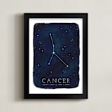 "Zodiac Constellation Cancer" - Personalized Art Print in Galaxy by Ashley Presutti Beasley - Framed
