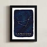 "Zodiac Constellation Capricorn" - Personalized Art Print in Galaxy by Ashley Presutti Beasley - Framed