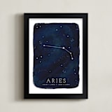 "Zodiac Constellation Aries" - Personalized Art Print in Galaxy by Ashley Presutti Beasley - Framed