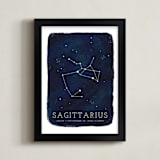 "Zodiac Constellation Sagittarius" - Personalized Art Print in Galaxy by Ashley Presutti Beasley - Framed
