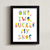 "Buckle My Shoe" - Art Print in Rainbow by Ariel Rutland - Framed