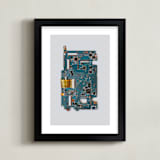 "Circuit Board" - Art Print in electicity by Kamala Nahas - Framed