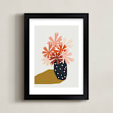 "polka dot vase" - Art Print in Bubble Gum by Morgan Kendall - Framed