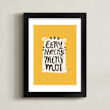 "Eeny Meeny" - Art Print in Golden Yellow by Ariel Rutland - Framed
