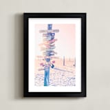 "Summer Getaway" - Art Print in Himalayan Pink Salt by Rega - Framed