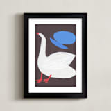 "Goose" - Art Print in Feather white by Elliot Stokes - Framed