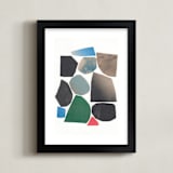 "Paper salad 1" - Art Print in Wasabi by Elliot Stokes - Framed