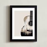 "Acoustic" - Art Print in Gritty Gold by Char-Lynn Griffiths - Framed