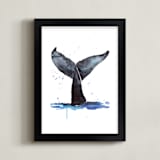 "Whale Tale" - Art Print in Splash by Kelsey McNatt - Framed
