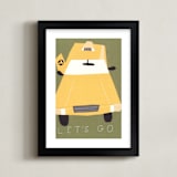 "Let's Go" - Art Print in White by Elliot Stokes - Framed