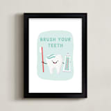 "Fresh & Clean" - Art Print in Mint by Annie Holmquist - Framed