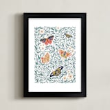 "Secret Garden" - Art Print in Leaf by Britt Mills - Framed
