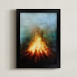 "Your Fires" - Art Print in Burning by Brian Sostrom - Framed