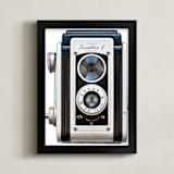 "Mid Century Moments" - Art Print in camera black by Sheila Corcoran - Framed