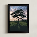 "Interknit" - Art Print in Dark Green Grass by Christian Florin - Framed