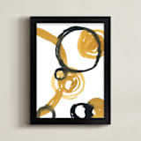 "Brass is the New Black" - Art Print in Black + Gold by Kinga Subject - Framed