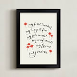 "My Best Friend, My Mom" - Art Print in Poppy by Sandra Picco Design - Framed