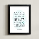 "Go Confidently" - Art Print in Teal by Sandra Picco Design - Framed