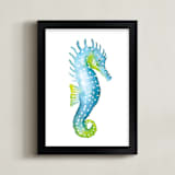 "Speckled Seahorse" - Art Print in Sea by Rochelle Renee - Framed