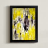 "Lemon Burst" - Art Print in Lemon Yellow by Ilana Greenberg - Framed