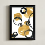 "Stay All Day" - Art Print in Black + Gold by Kinga Subject - Framed