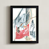 "Verbatim" - Art Print in Red by Misty Hughes - Framed