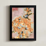 "Last Letter" - Art Print in tangerine orange by raven erebus - Framed