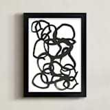 "Phosphenes 3" - Art Print in Char by Stephanie Nowotarski - Framed