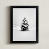 "Tranquil Snow III" - Art Print in Winter Grey by Gabrial Reising - Framed