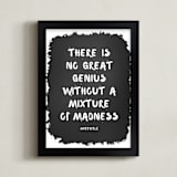 "Mixture of Madness" - Art Print in Black by Gray Star Design - Framed