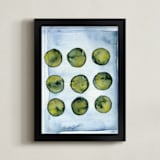"Organic Blues" - Art Print in light Blue by Loren Willis - Framed